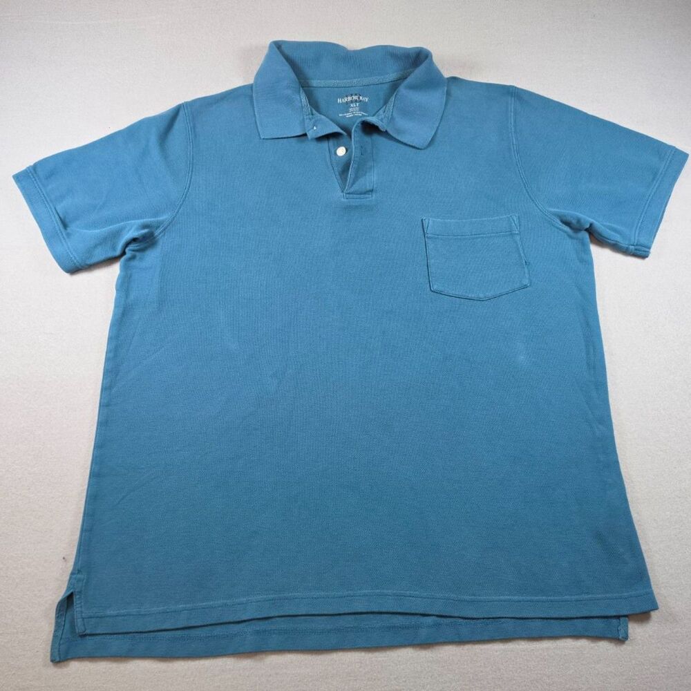 Harbor Bay Men's Polo Shirt Size XLT Blue - 0091
